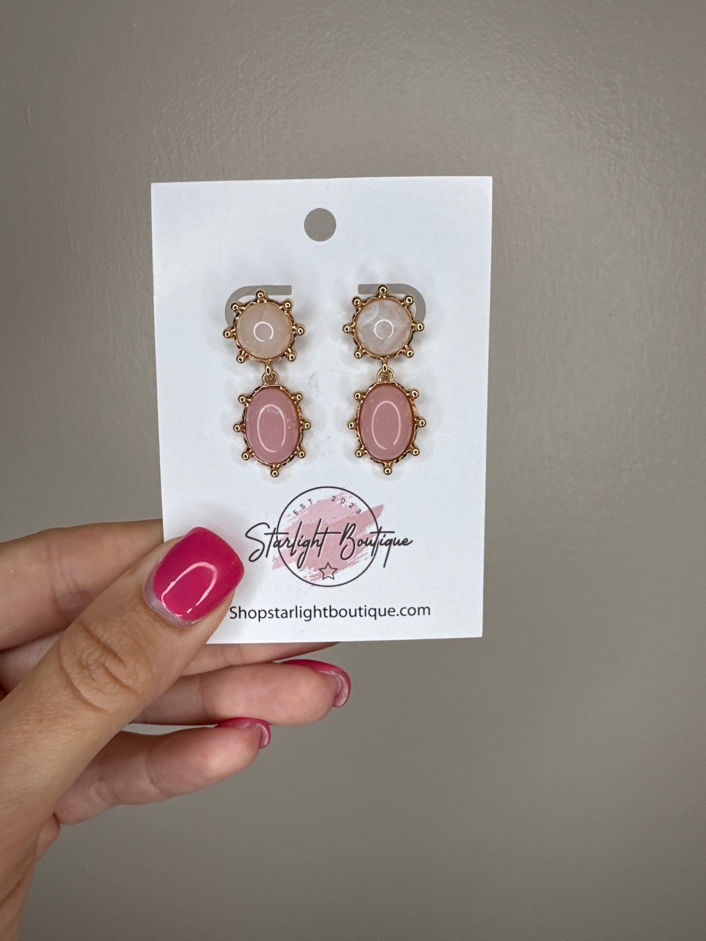 Cream and Pink Drops