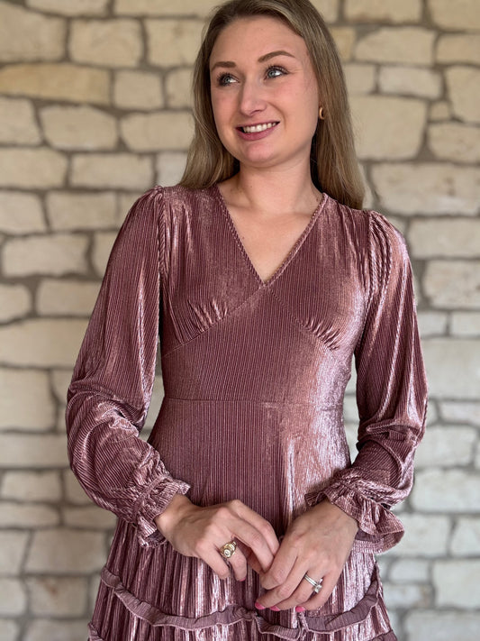 Out For Wine Dress- Mauve