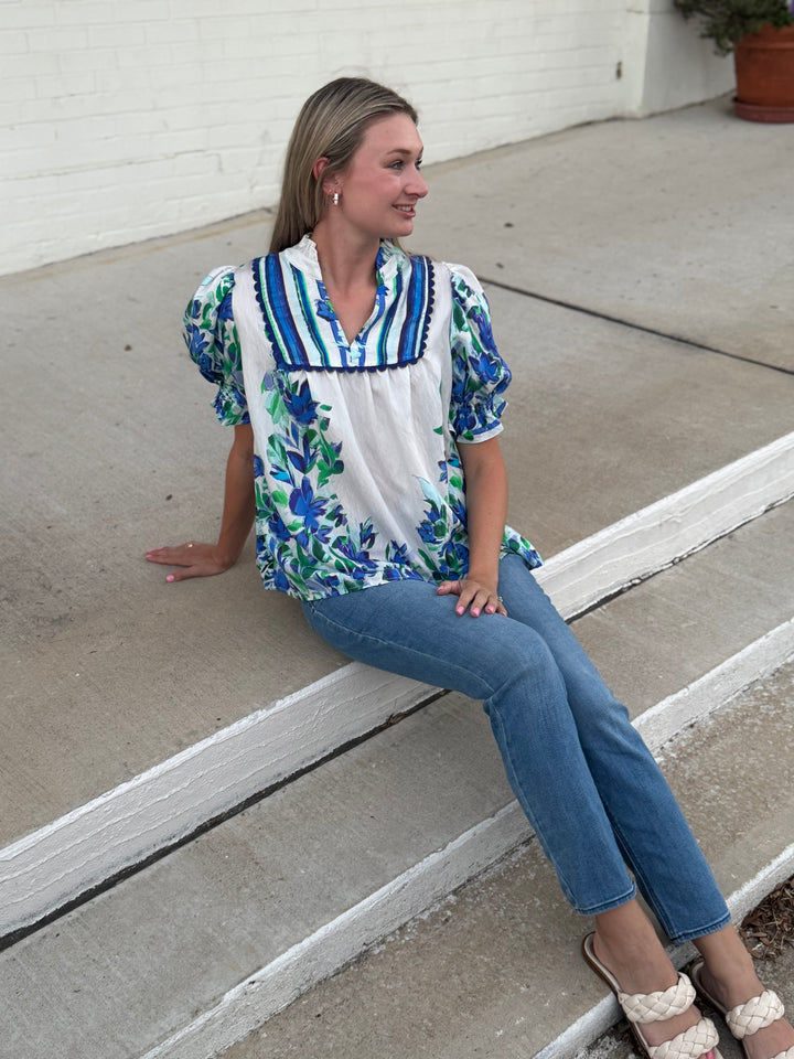 Rosa Floral Puff Sleeve top