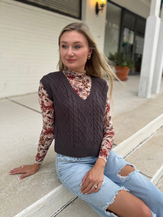 Cable Kint Sweater Shirt