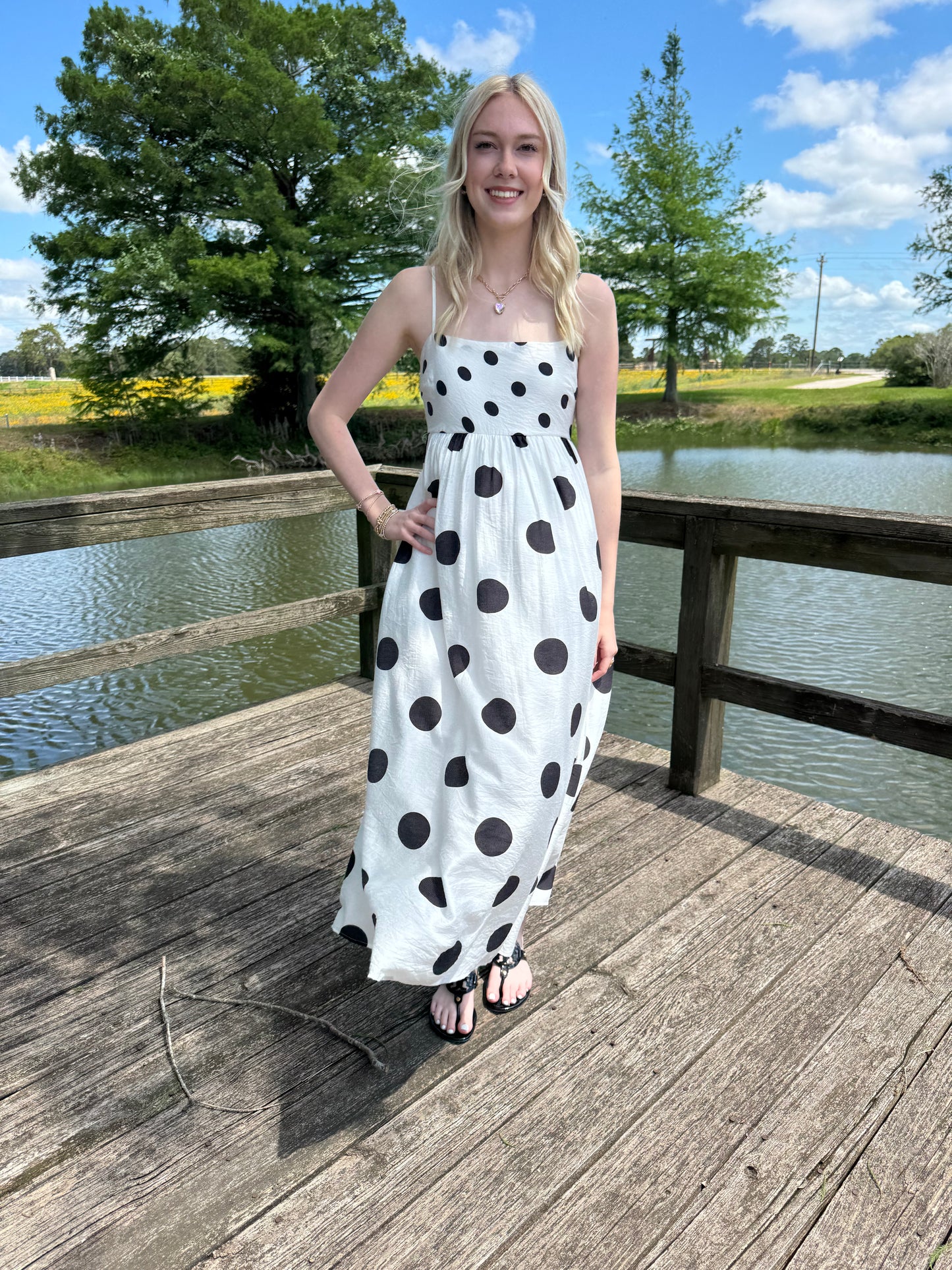 Kayla Polka Dot Midi Dress