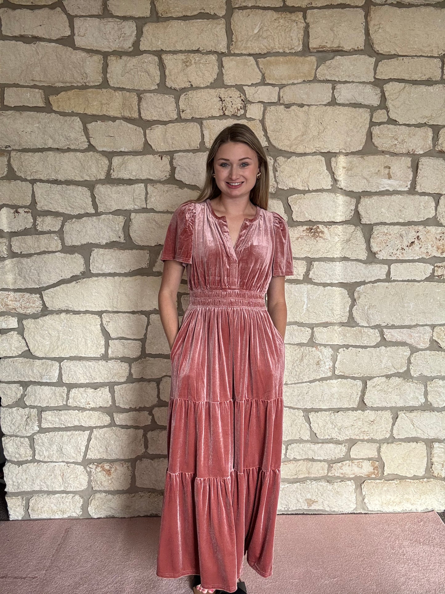 Mauve Velvet Dress