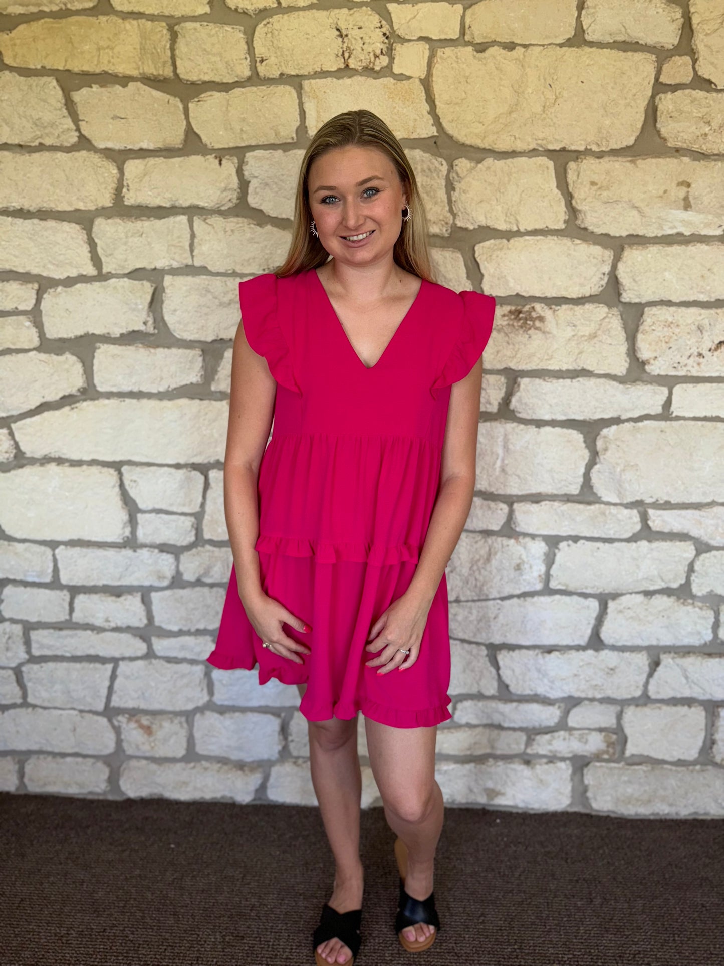 Georgia Dress- Fuchsia