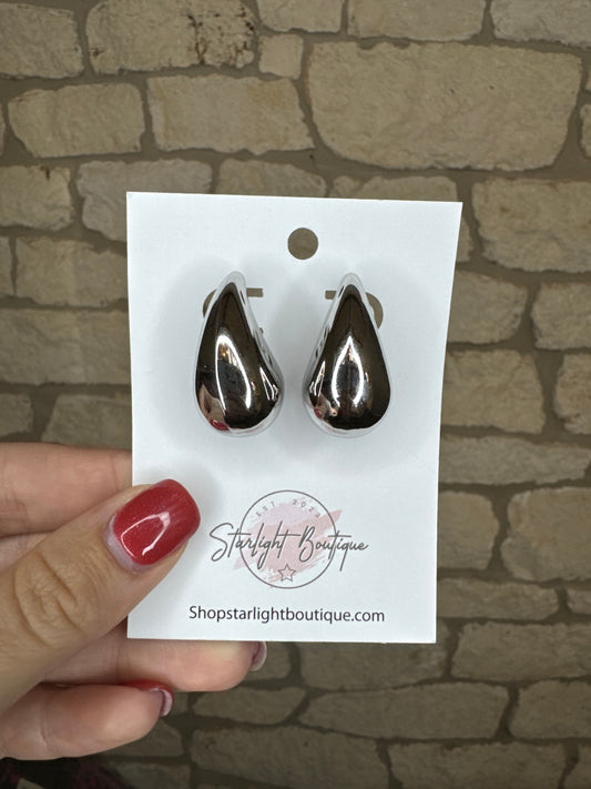 Silver Teardrop Earrings