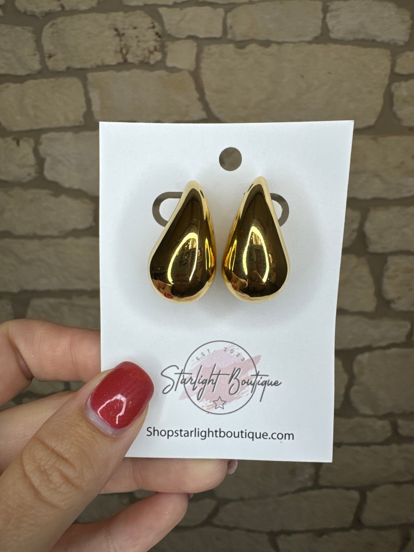 Gold Teardrop Earrings