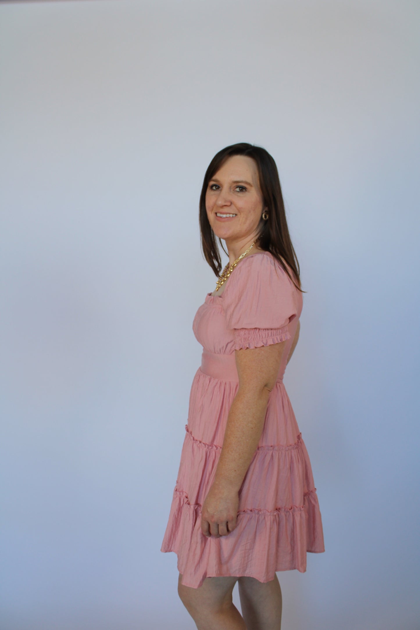 Wasted on You Dress- Light Pink