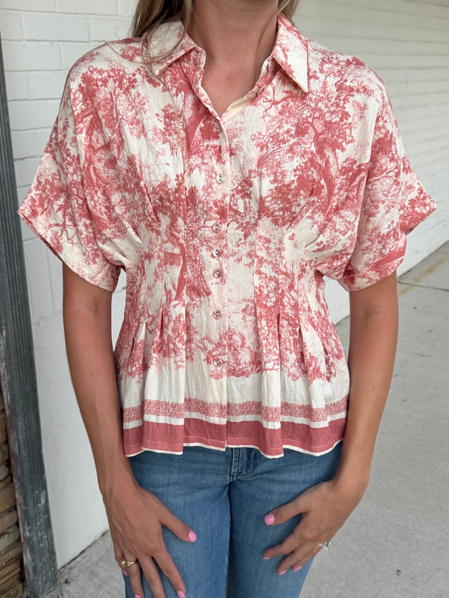 Jessica Button Up Floral Top