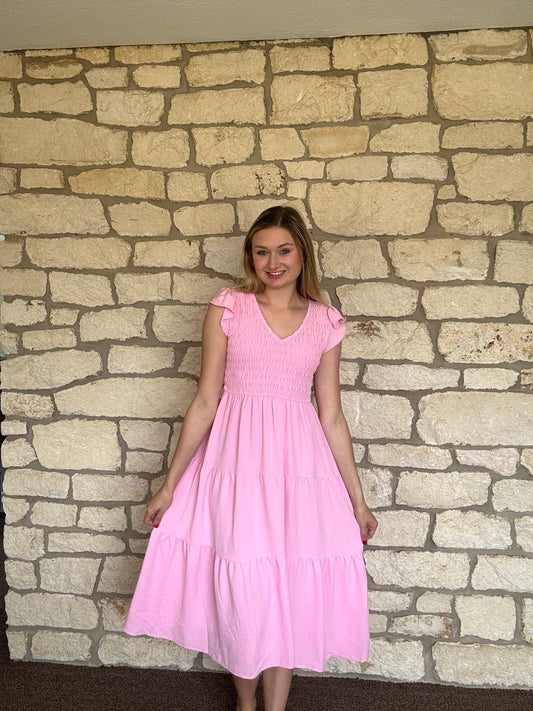 Name Of The Game Dress- Pink