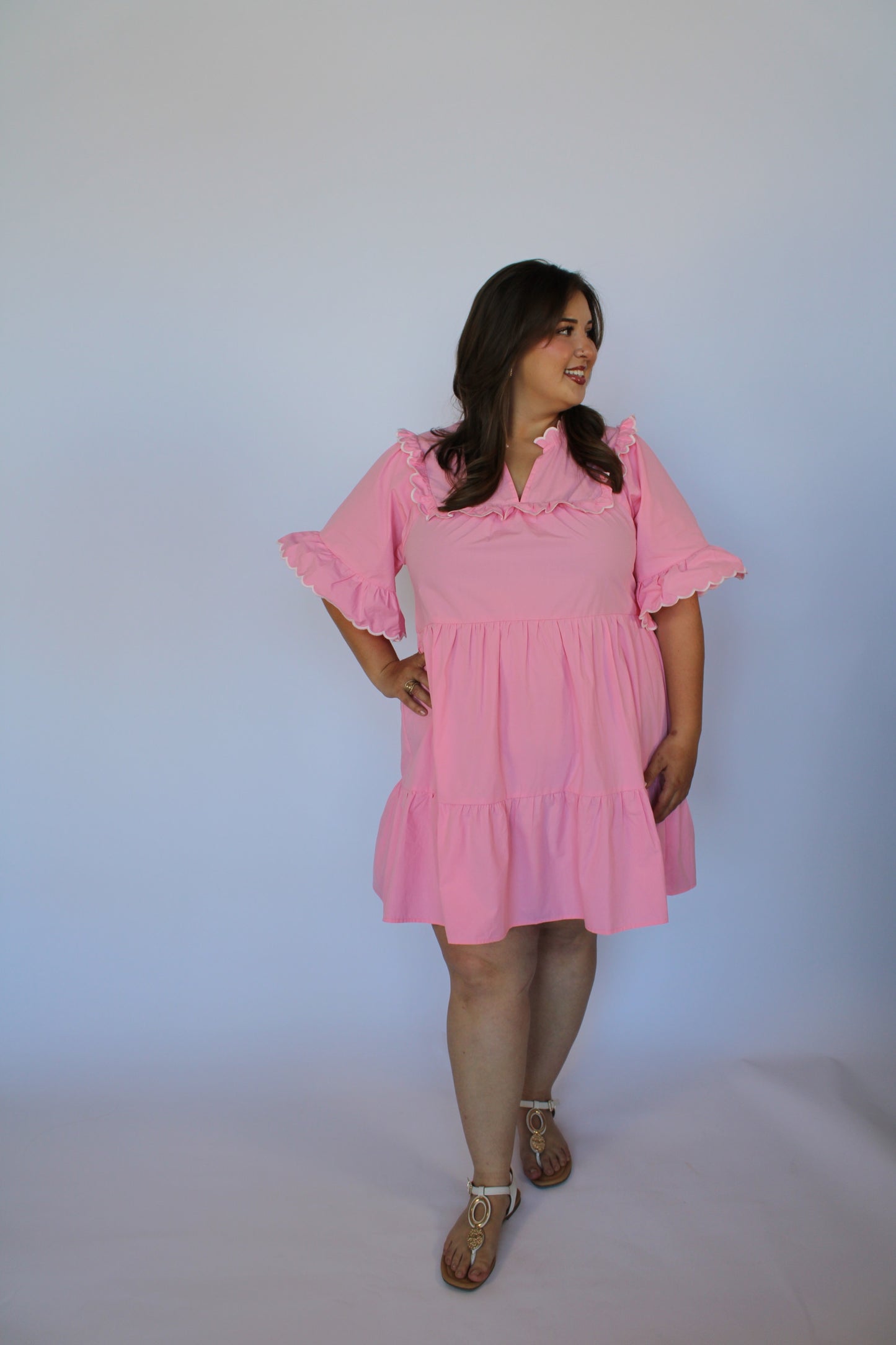 Fall Feels Dress- Pink