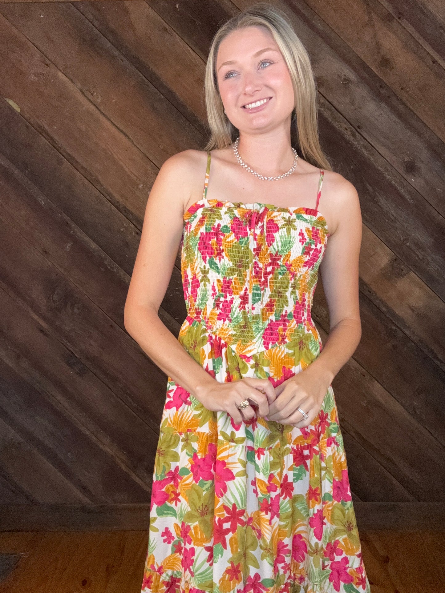 Sofia Floral Midi Dress