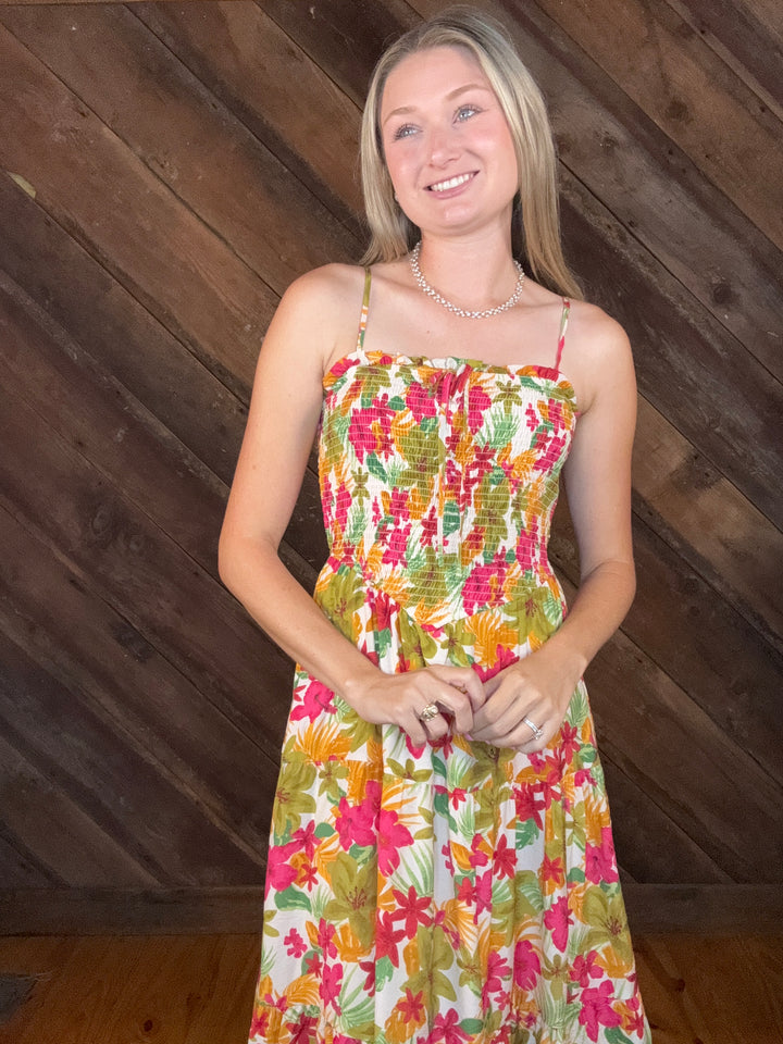 Sofia Floral Midi Dress