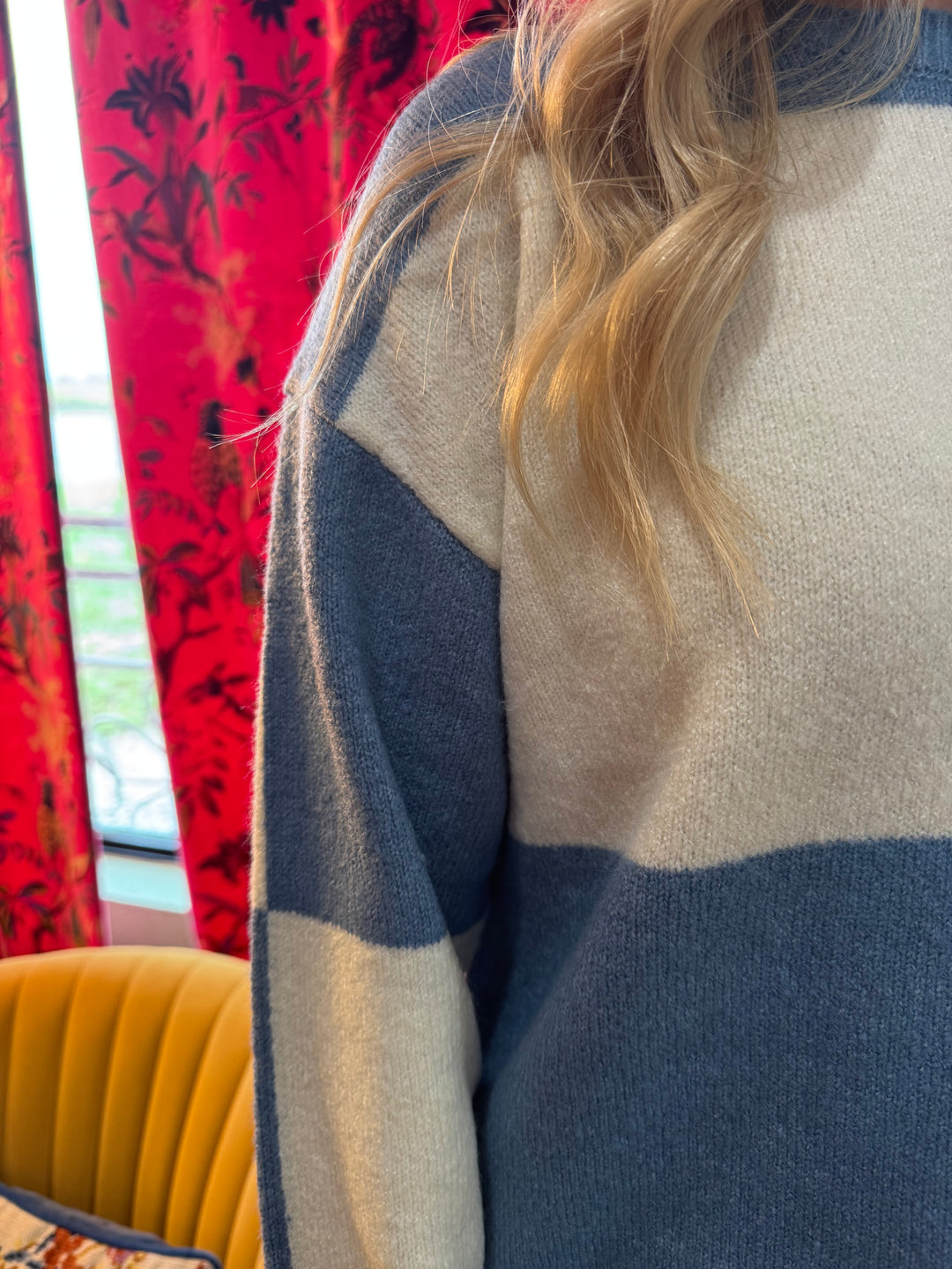 Jessie Blue Checkered Sweater