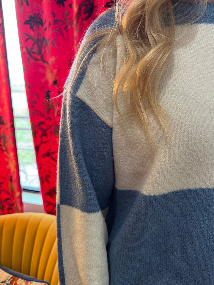 Jessie Blue Checkered Sweater