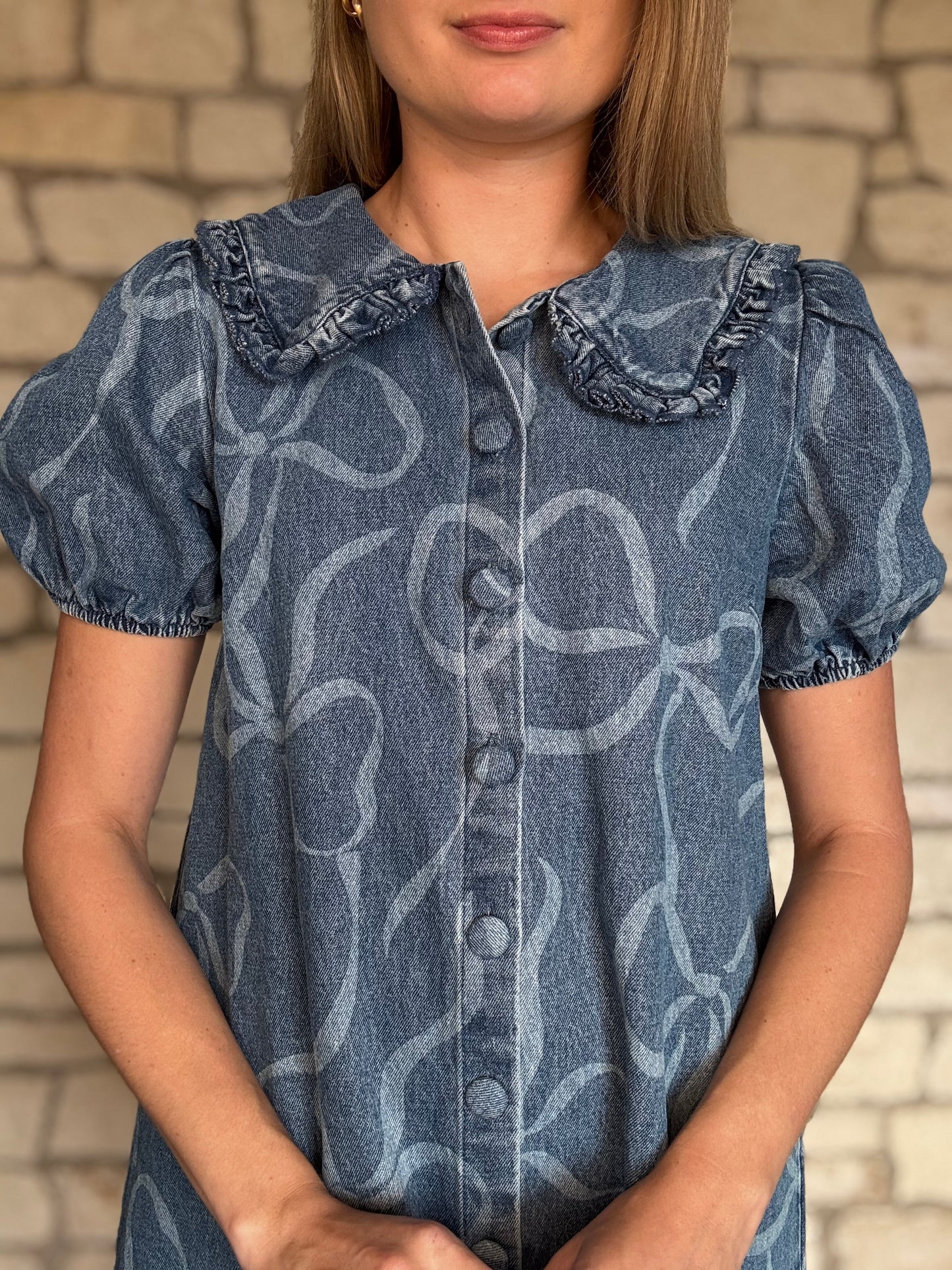 Denim Bow Dress