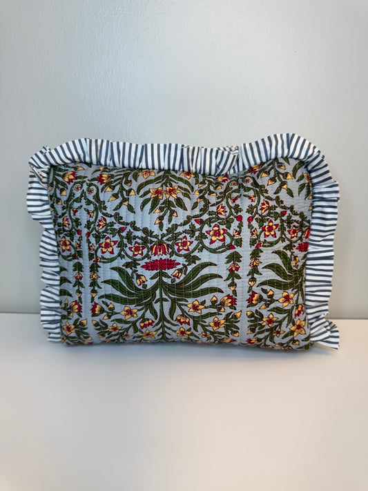 Blue Floral Cosmetic Bag