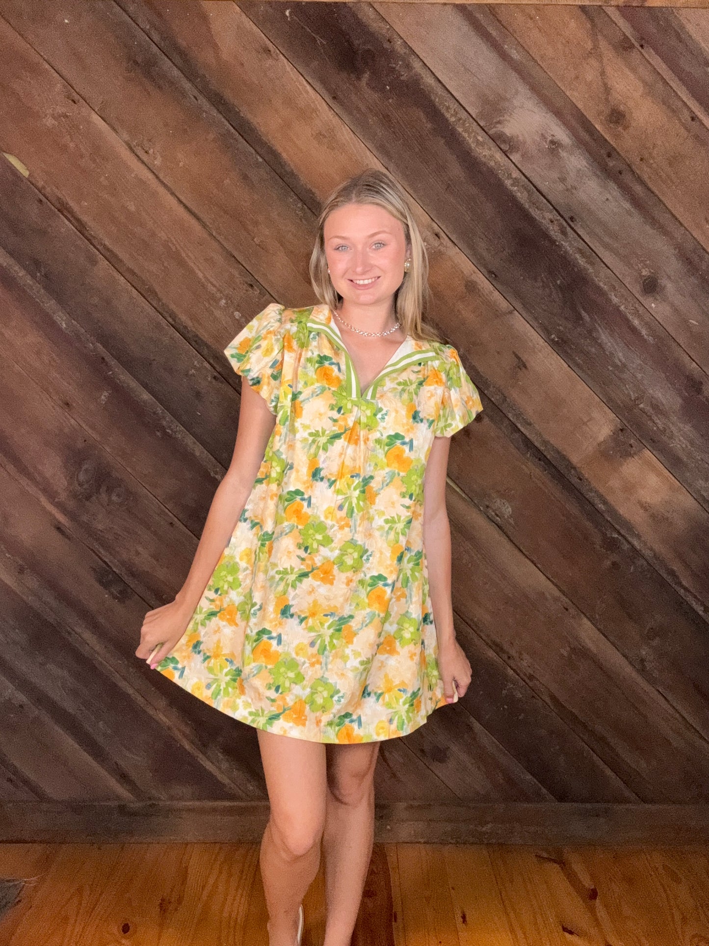 Jordan Floral Collared Mini Dress