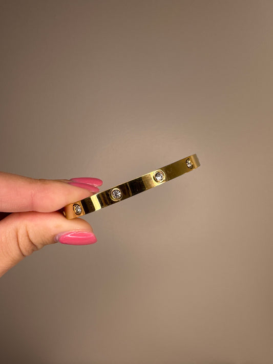 Gold Diamond Bangle