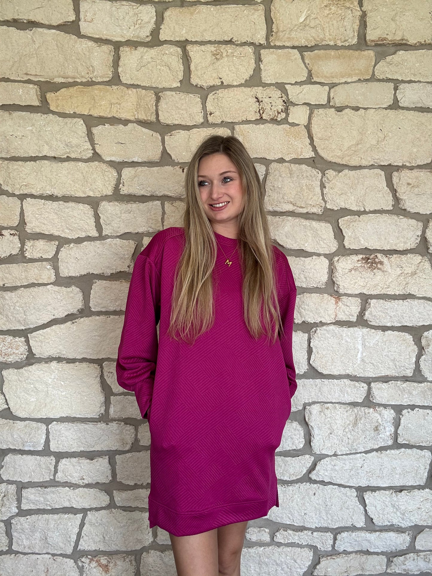 Caroling Dress- Magenta