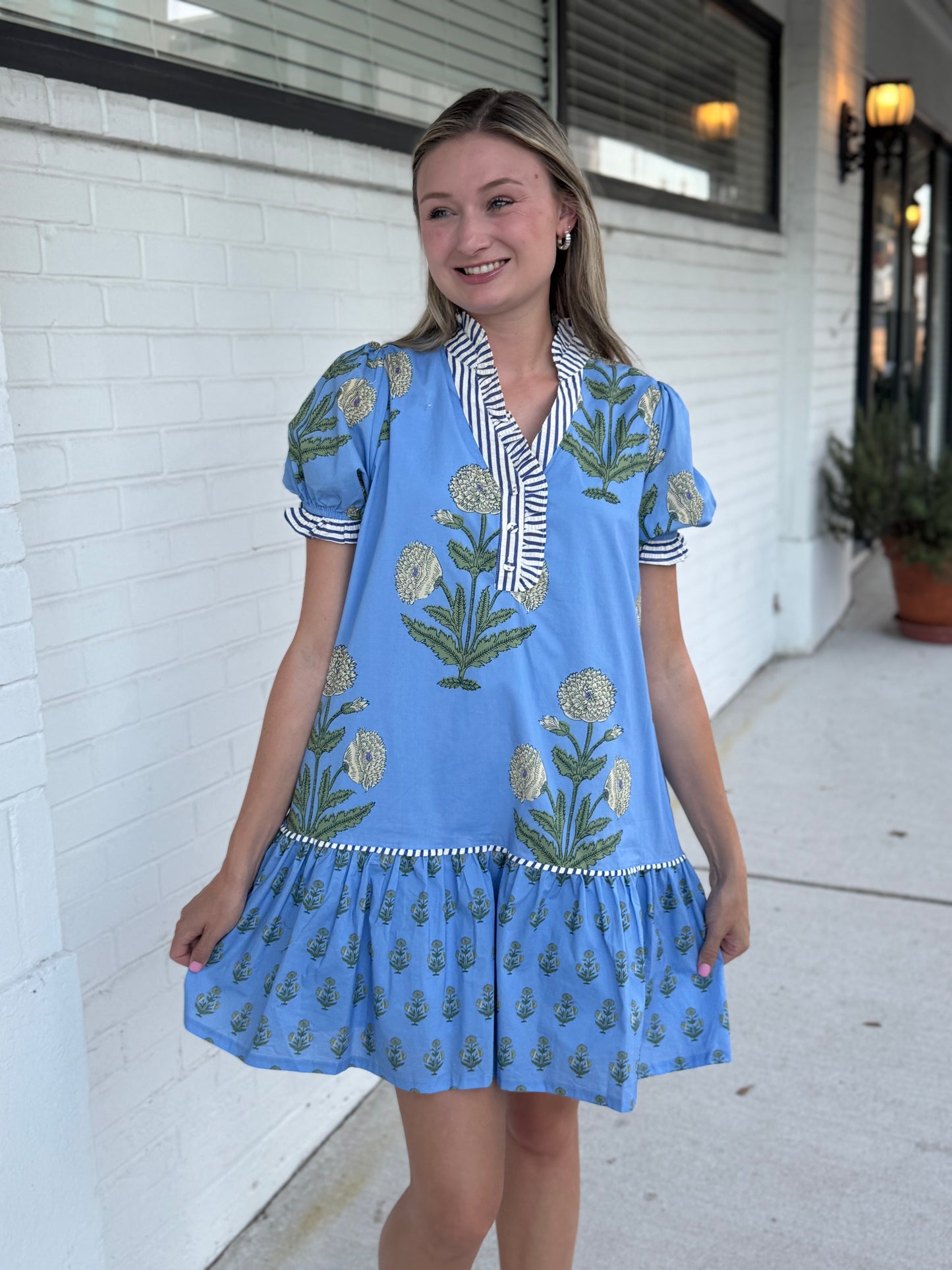 Hannah Cotton Floral Midi Dress