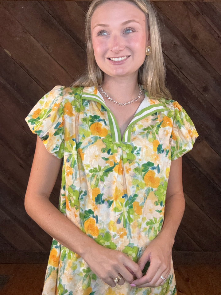 Jordan Floral Collared Mini Dress
