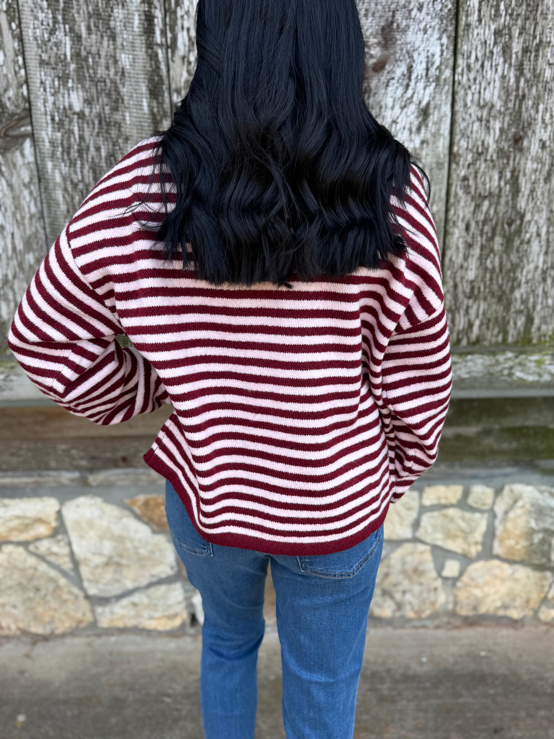 Tessa Pink Button Down Sweater