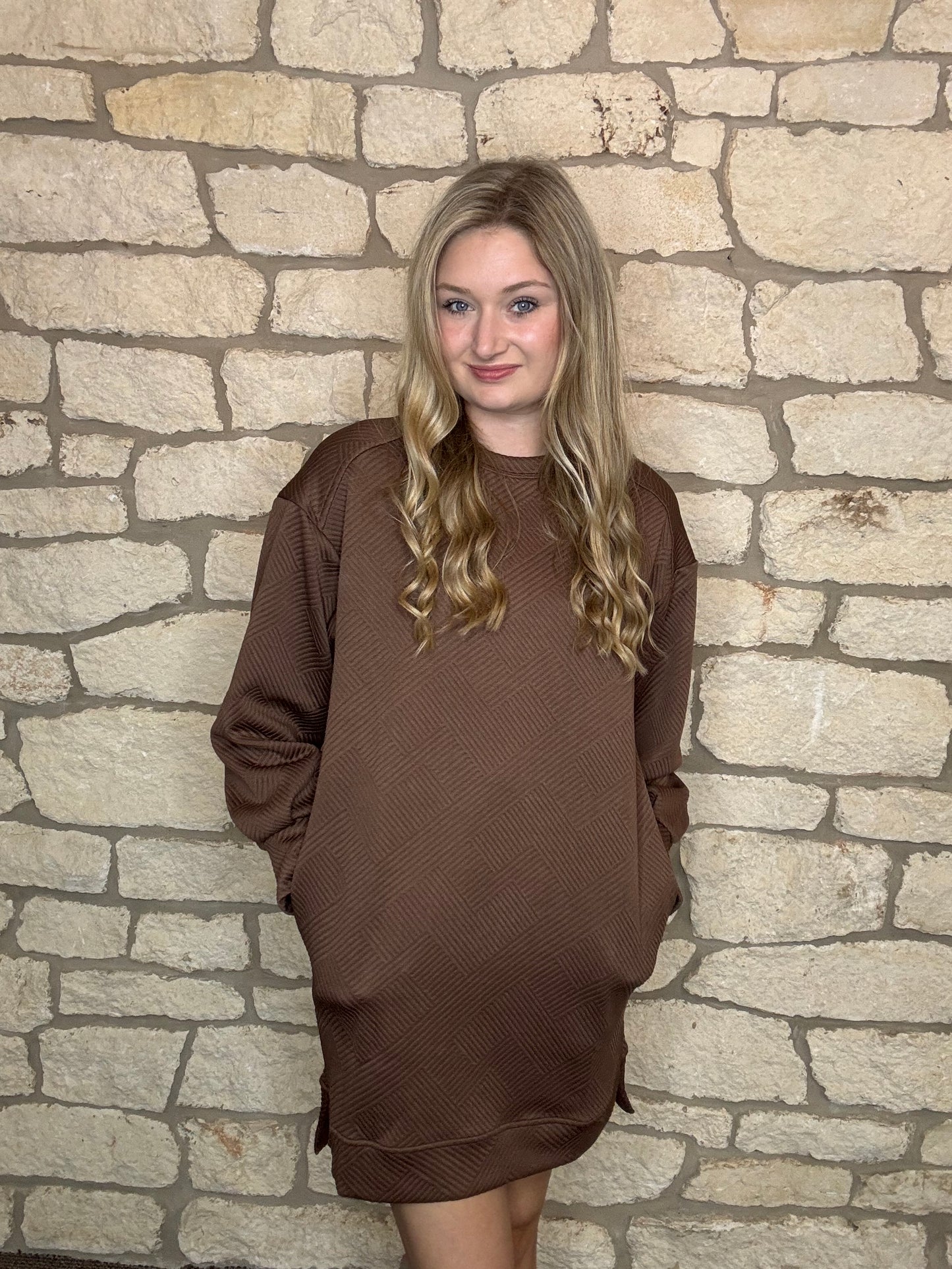 Caroling Dress- Brown