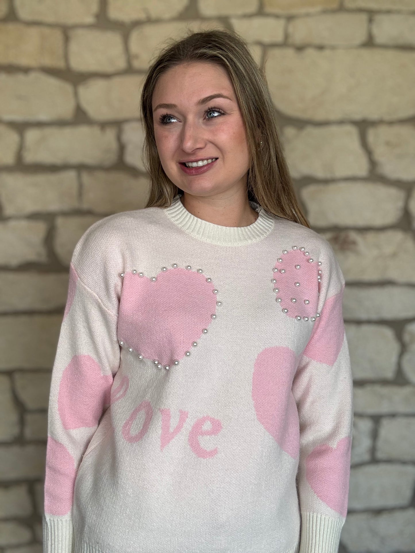 Pearl and Heart Sweater