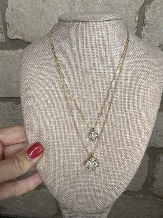 Double Diamond Necklace