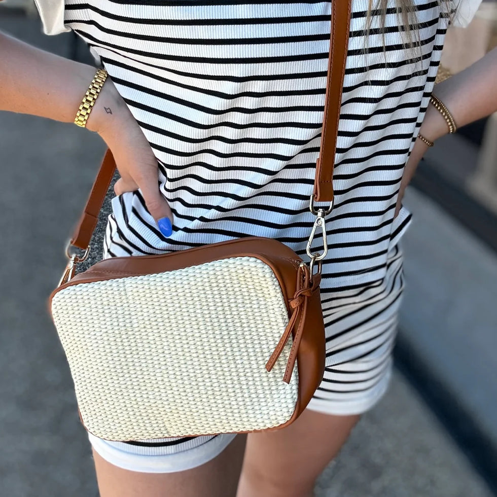 Raffia Purse- Brown