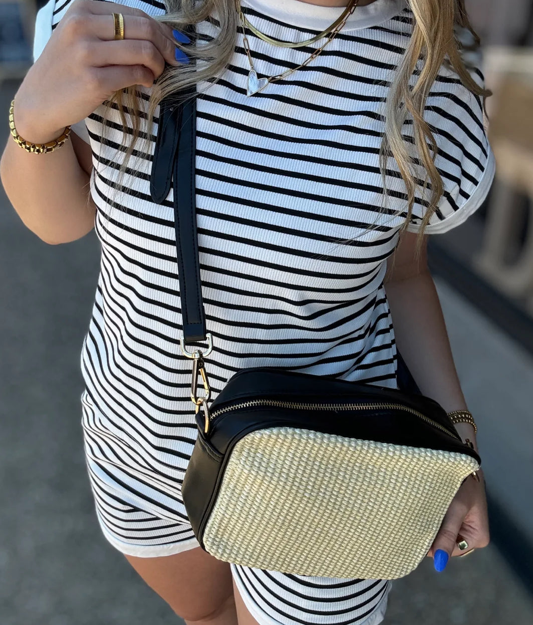 Raffia Purse- Black