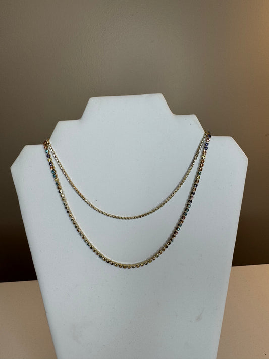2 Tone Stone Necklace