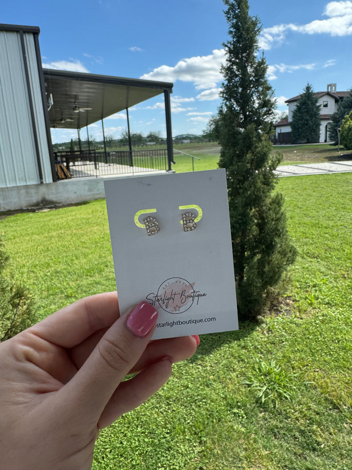 Stud Initials Earrings