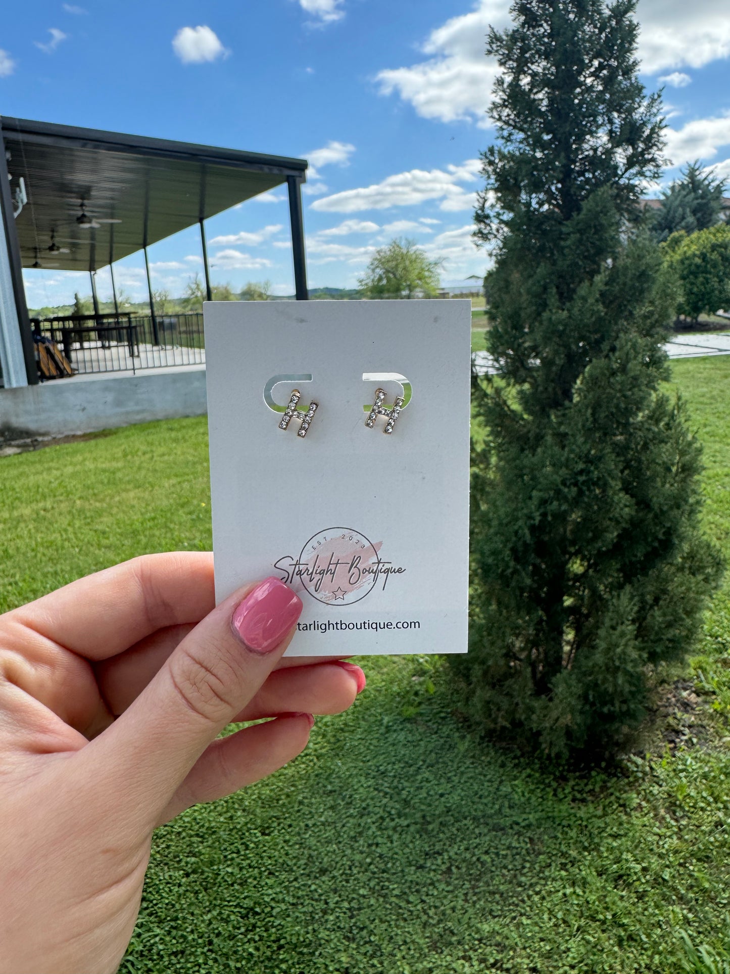 Stud Initials Earrings