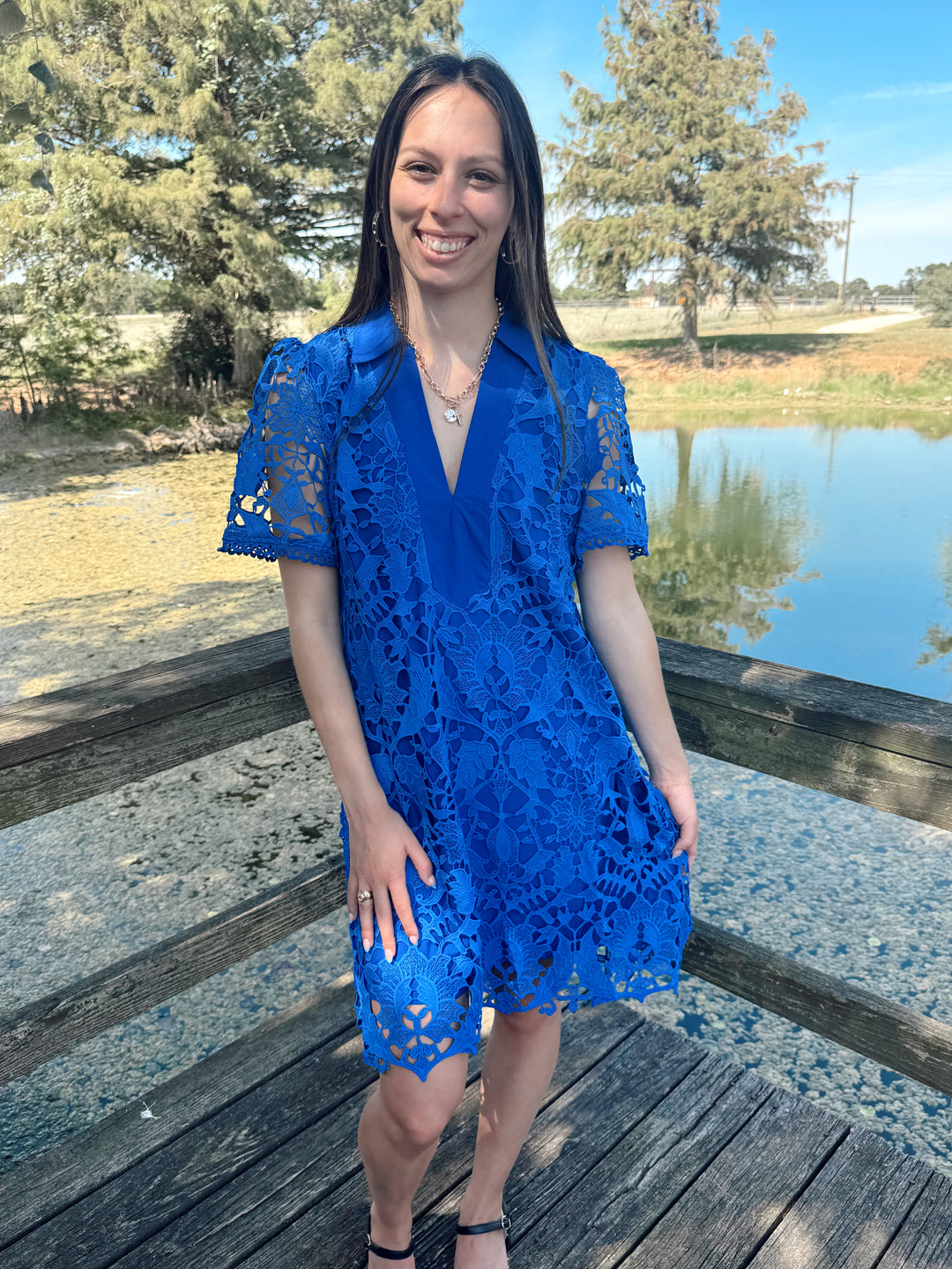 Paige Royal Blue Lace Dress
