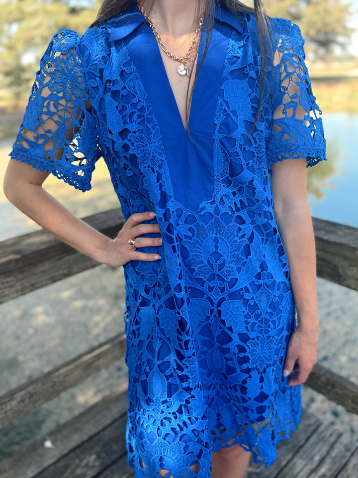 Paige Royal Blue Lace Dress