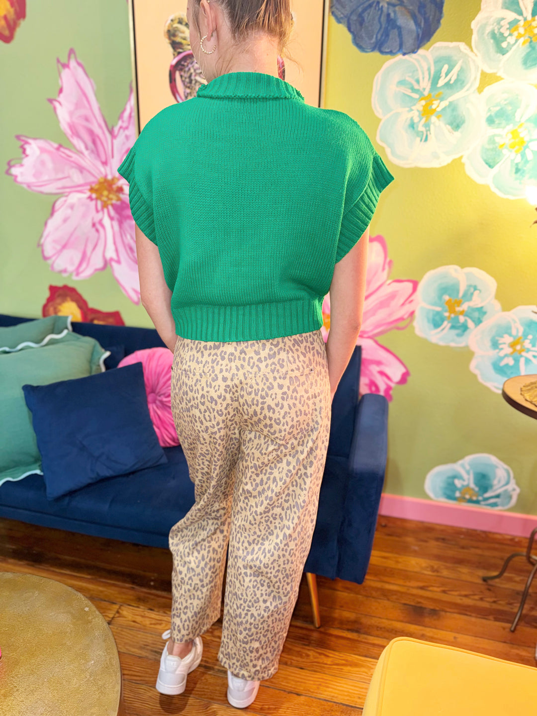PREORDER Lana Green Mock Neck Sweater shirt