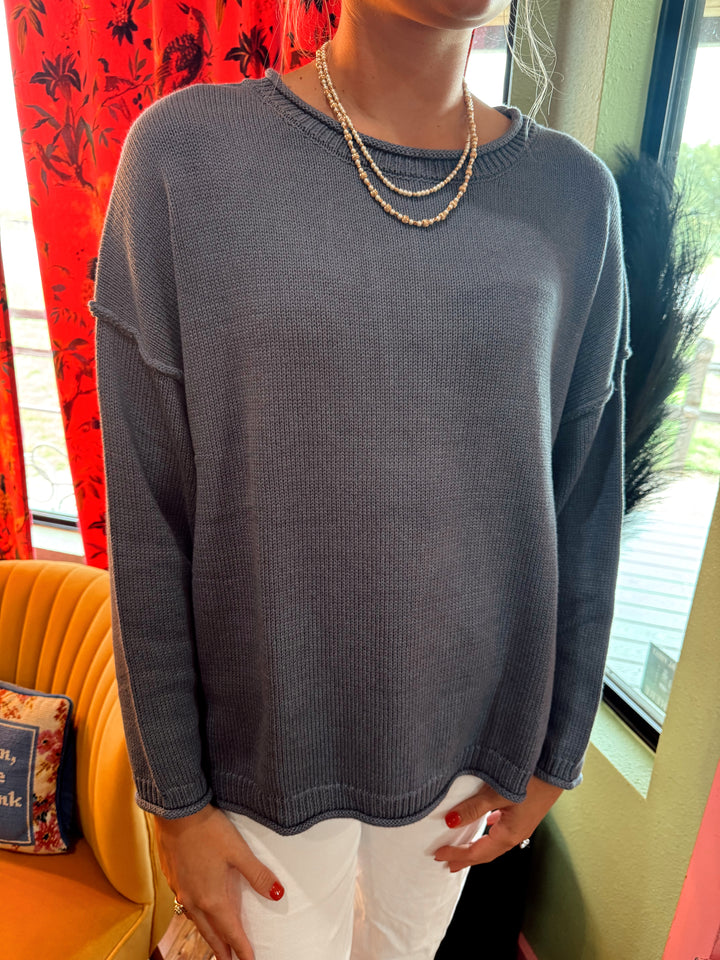 Piper Dusty Blue Sweater