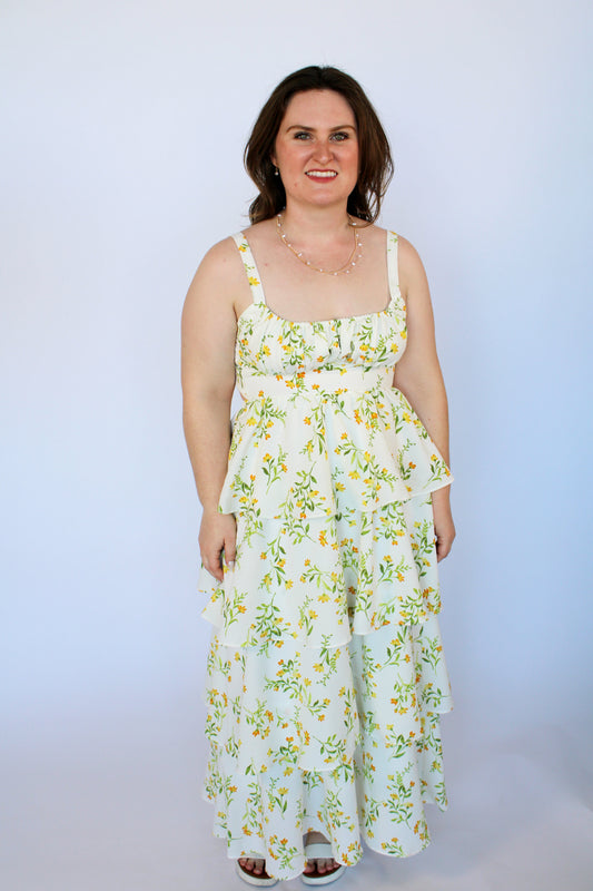 Emily Floral Dress- Yellow