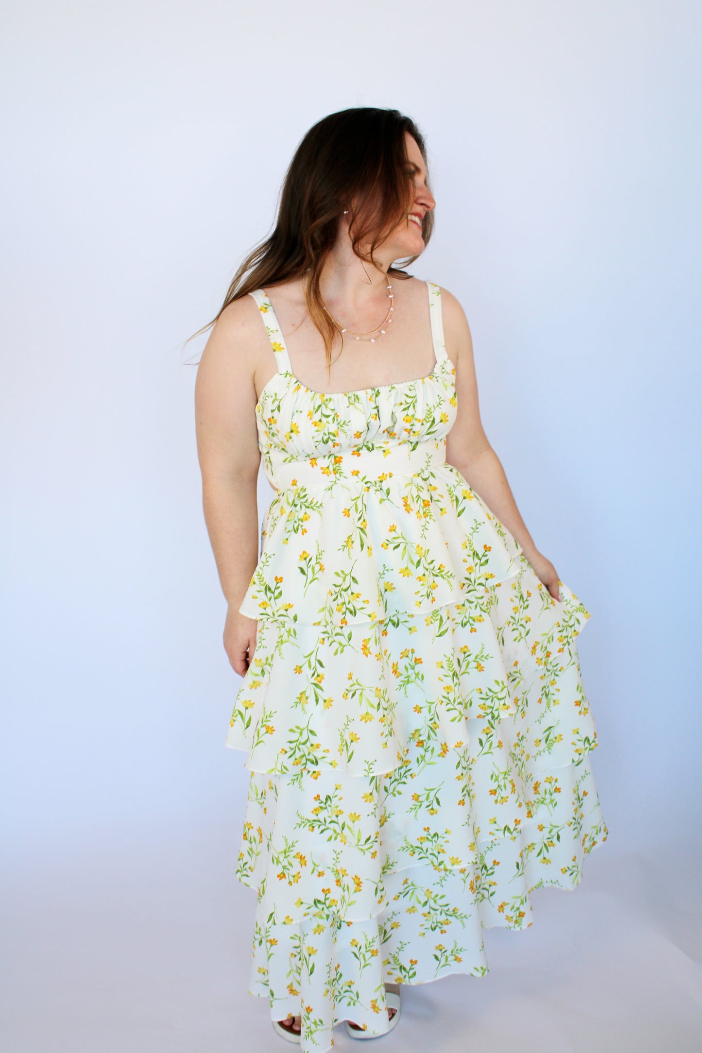 Emily Floral Dress- Yellow