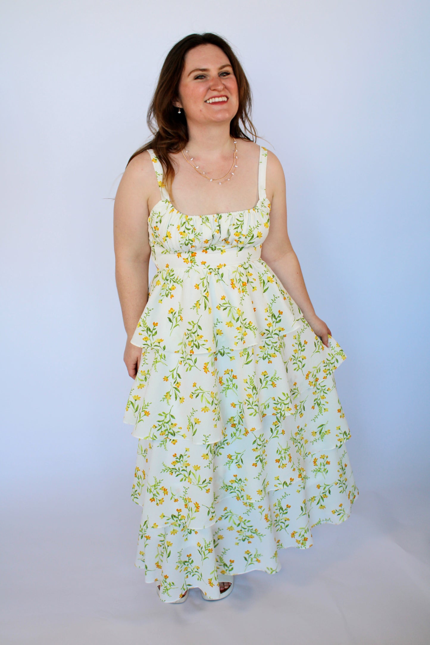 Emily Floral Dress- Yellow