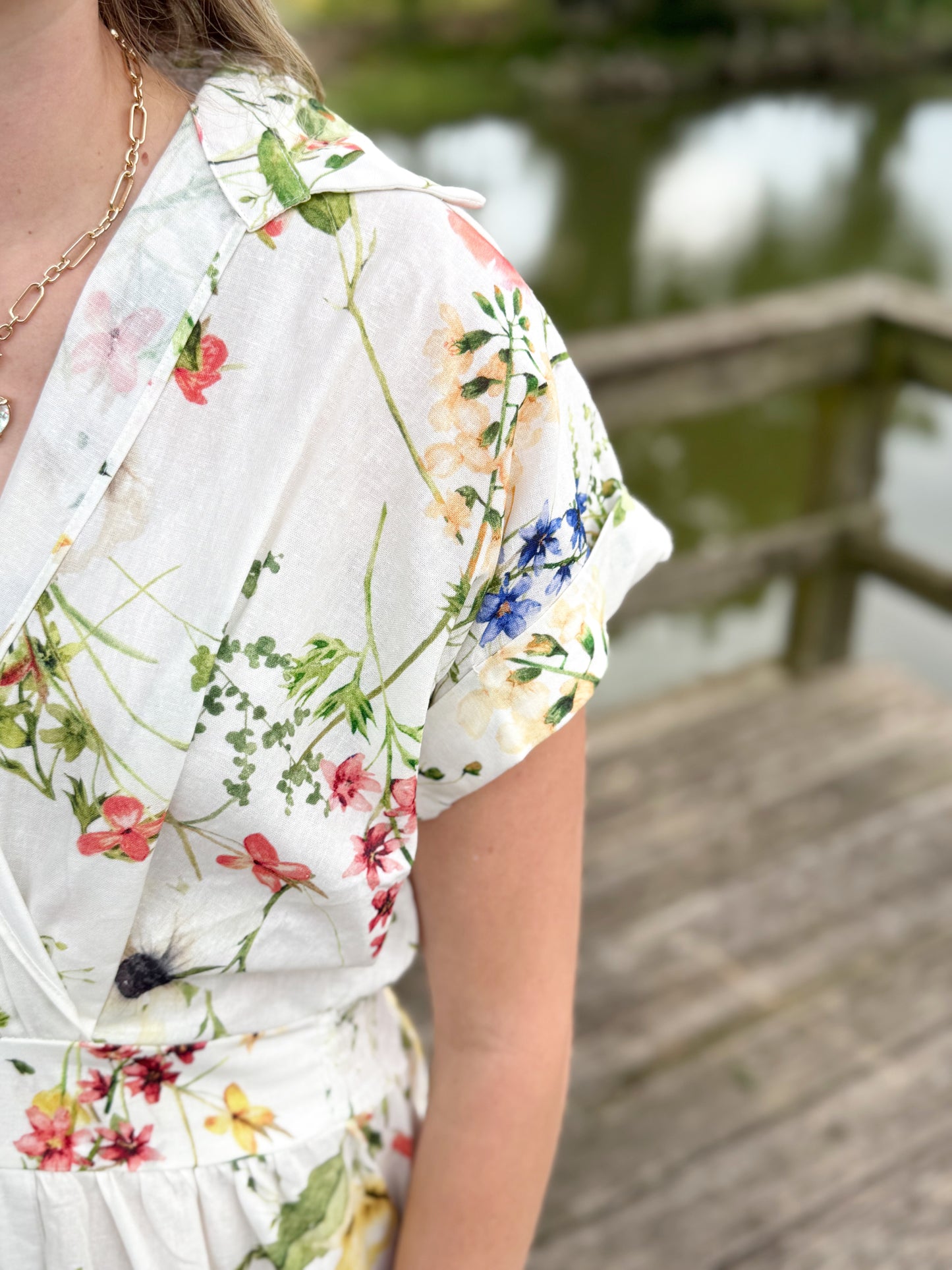Shannon Floral Cotton Midi Dress