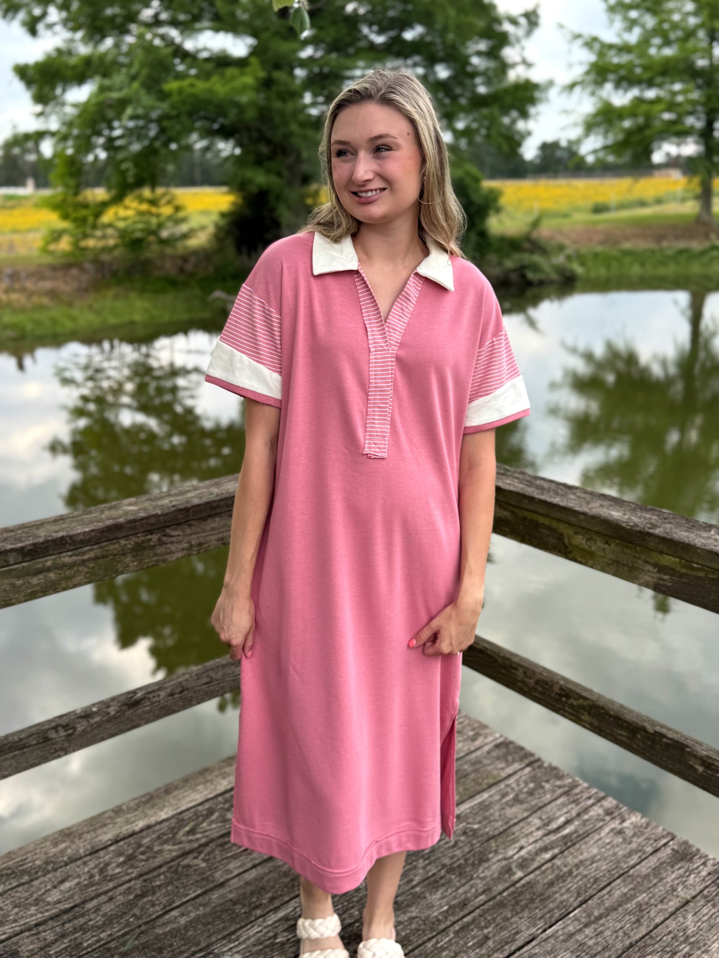 Rebecca Collared Relaxed Midi Dress