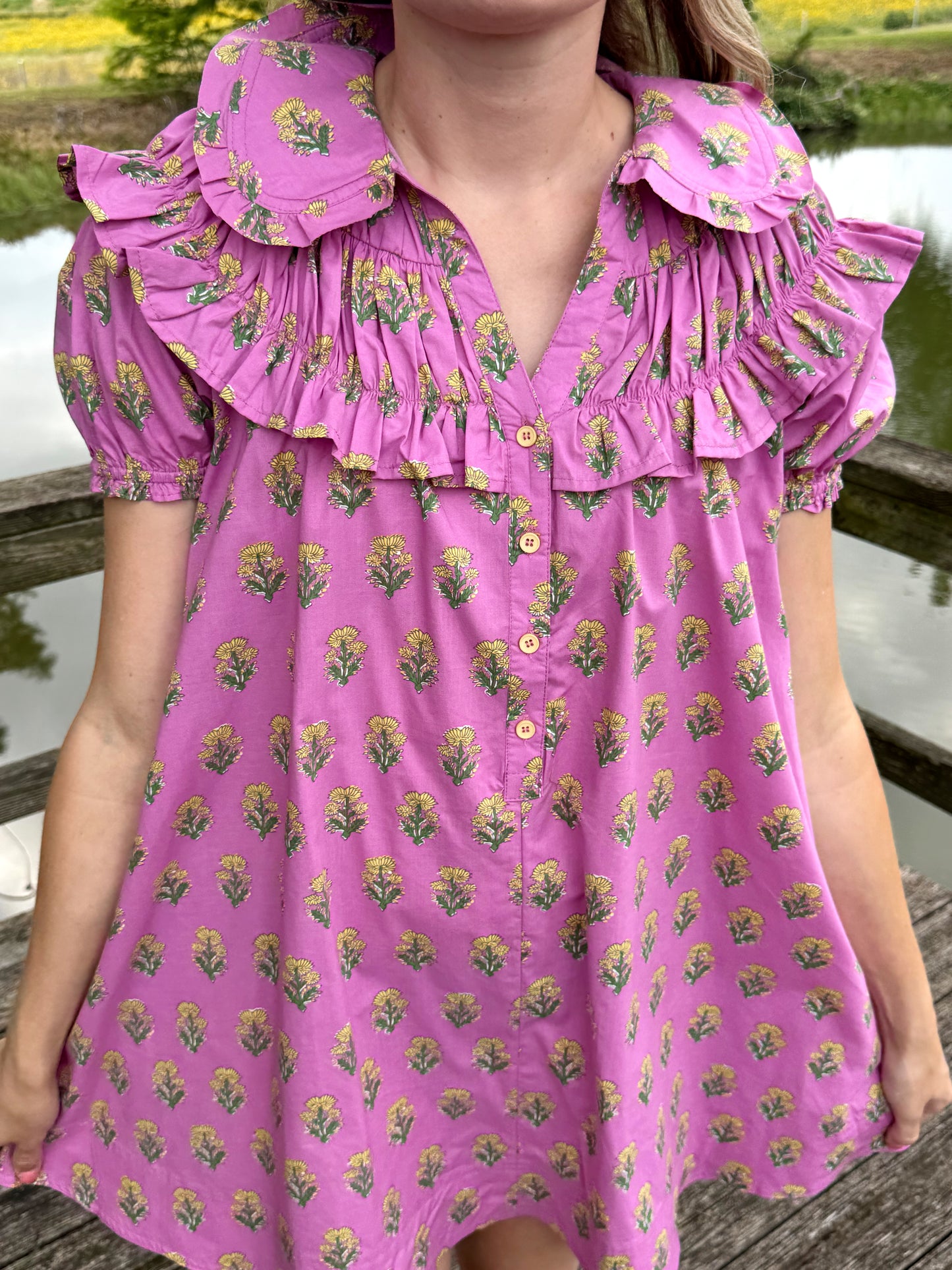 Rowan Cotton Pink Mini Dress