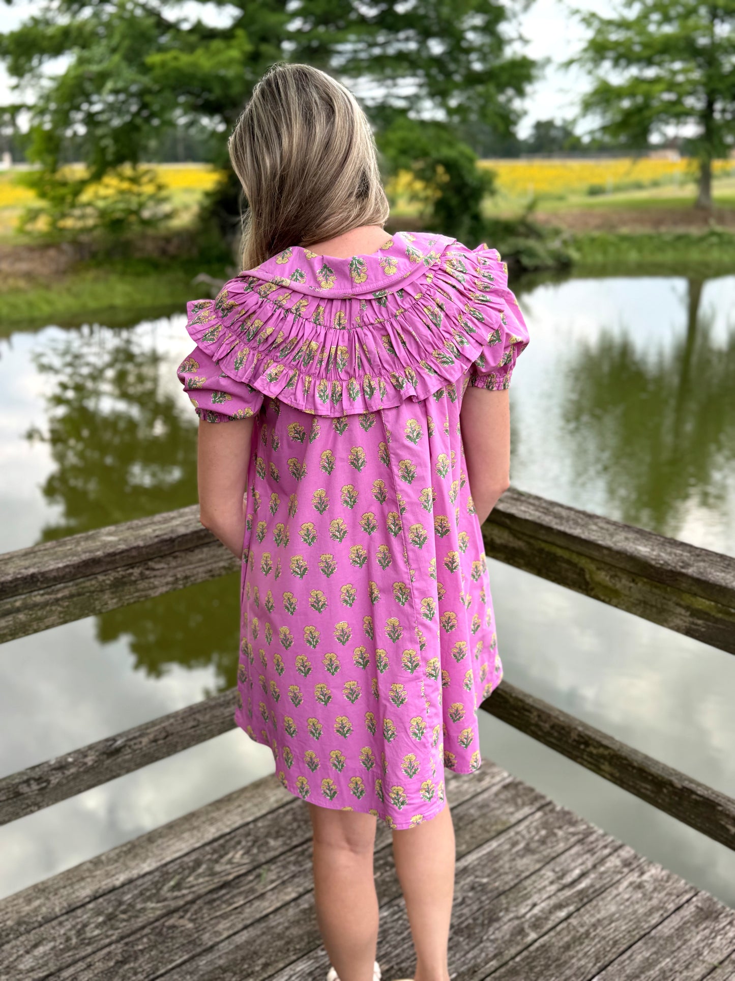 Rowan Cotton Pink Mini Dress