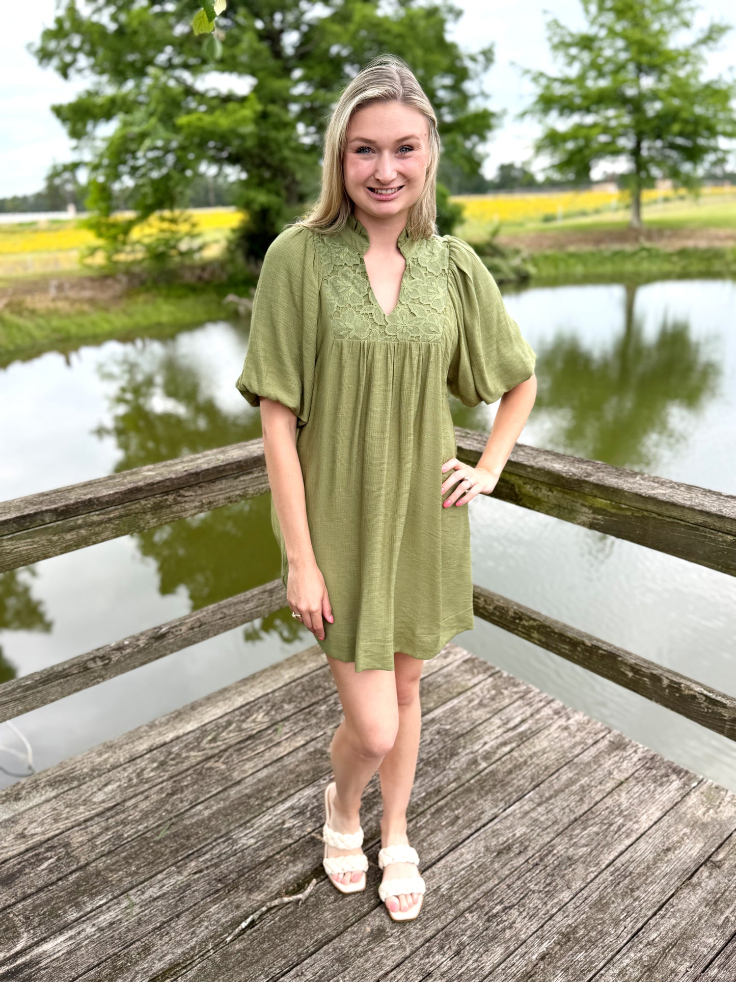 Maeve Olive Mini Dress