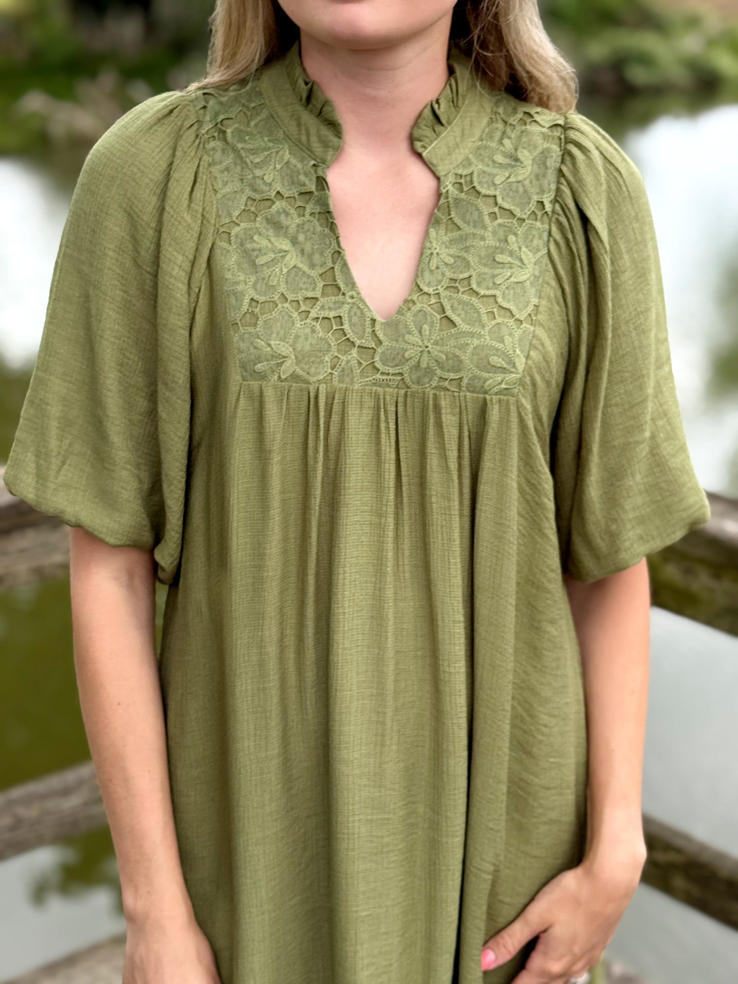 Maeve Olive Mini Dress