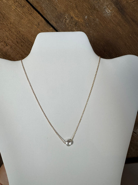 Luna Gold Pearl Necklace