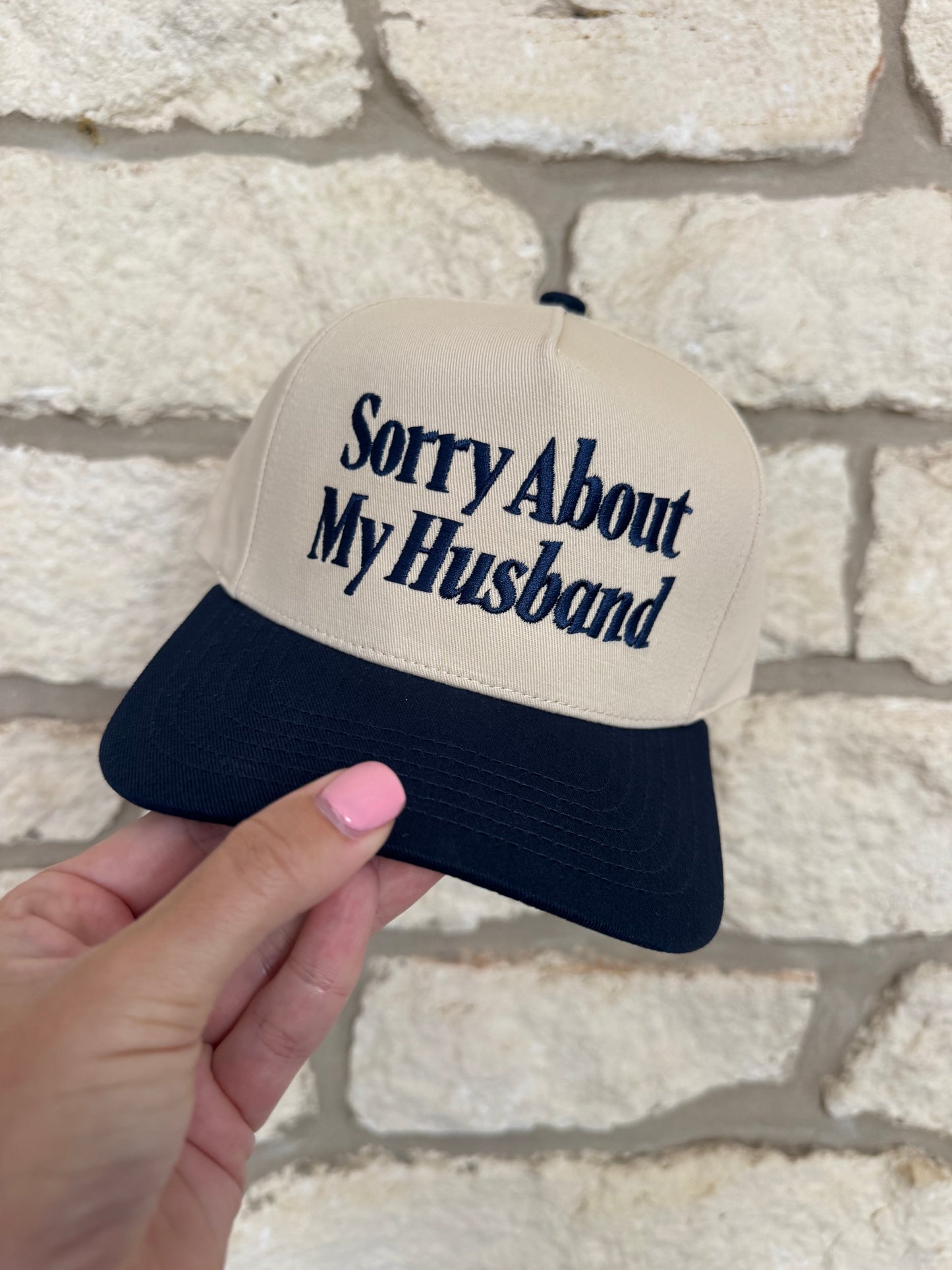 Sorry About My Husband Navy C.C. Hat