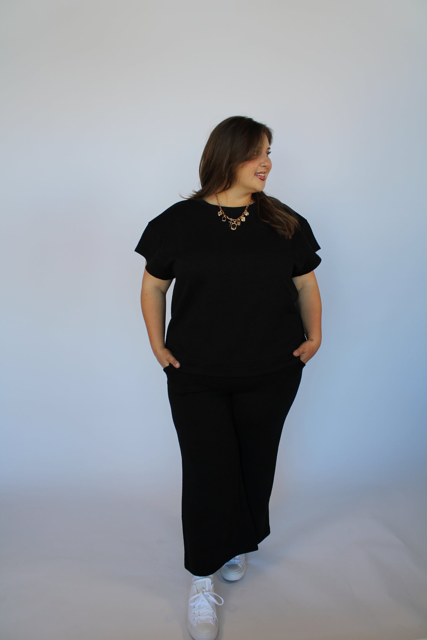 Nina Black Pant Set