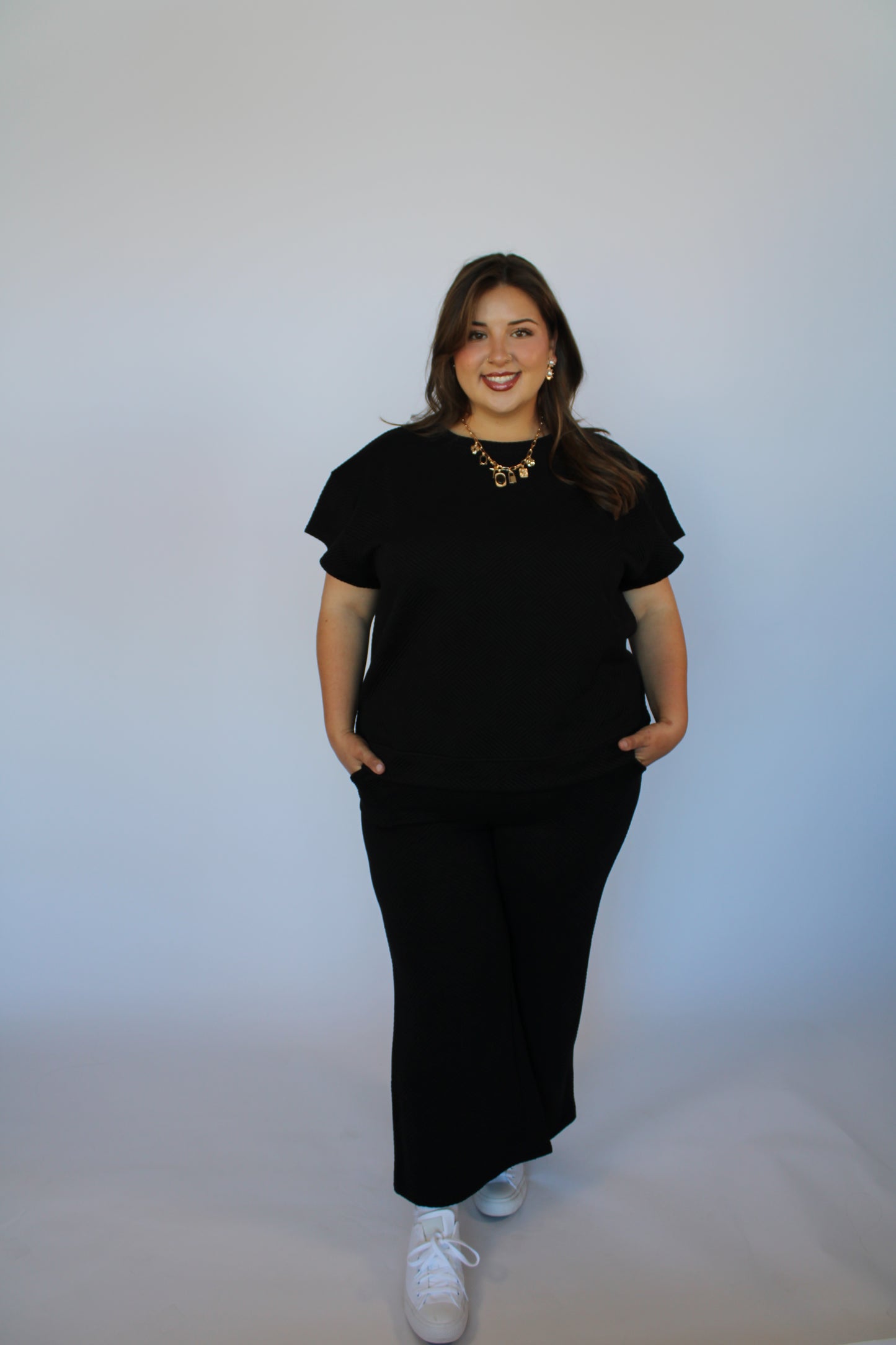 Nina Black Pant Set